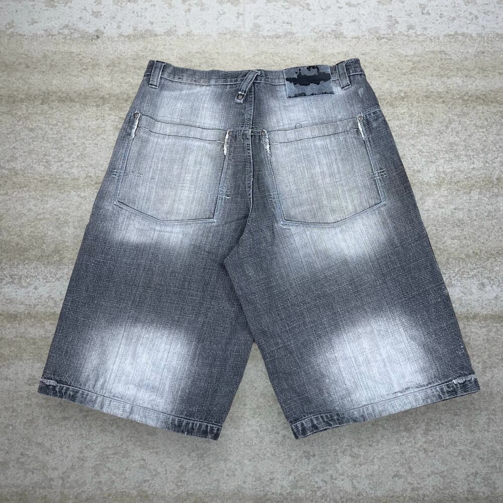 Vintage 90s Lot 29 Jean Shorts 36x14 Baggy Fit Smoke Grey Wash Skater 14" Inseam